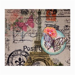 Floral Scripts Butterfly Eiffel Tower Vintage Paris Fashion Canvas 36  X 48  (unframed) by chicelegantboutique