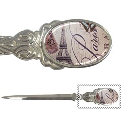 Vintage Scripts Floral Scripts Butterfly Eiffel Tower Vintage Paris Fashion Letter Opener by chicelegantboutique