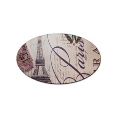 Vintage Scripts Floral Scripts Butterfly Eiffel Tower Vintage Paris Fashion Sticker 100 Pack (oval) by chicelegantboutique