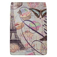 French Pastry Vintage Scripts Floral Scripts Butterfly Eiffel Tower Vintage Paris Fashion Removable Flap Cover (small) by chicelegantboutique