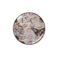 French Pastry Vintage Scripts Floral Scripts Butterfly Eiffel Tower Vintage Paris Fashion Golf Ball Marker (for Hat Clip)