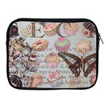 French Pastry Vintage Scripts Floral Scripts Butterfly Eiffel Tower Vintage Paris Fashion Apple iPad 2/3/4 Zipper Case Front