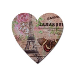 Girly Bee Crown  Butterfly Paris Eiffel Tower Fashion Magnet (heart) by chicelegantboutique