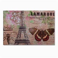 Girly Bee Crown  Butterfly Paris Eiffel Tower Fashion Postcards 5  X 7  (10 Pack) by chicelegantboutique