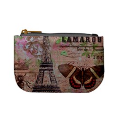 Girly Bee Crown  Butterfly Paris Eiffel Tower Fashion Coin Change Purse