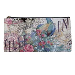 French Vintage Chandelier Blue Peacock Floral Paris Decor Pencil Case by chicelegantboutique