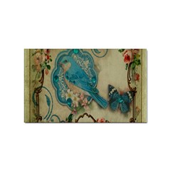 Victorian Girly Blue Bird Vintage Damask Floral Paris Eiffel Tower Sticker 100 Pack (rectangle) by chicelegantboutique
