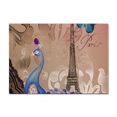 Modern Butterfly  Floral Paris Eiffel Tower Decor A4 Sticker 10 Pack