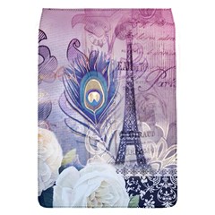 Peacock Feather White Rose Paris Eiffel Tower Removable Flap Cover (small) by chicelegantboutique