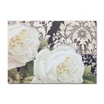 Elegant White Rose Vintage Damask A4 Sticker 100 Pack Front