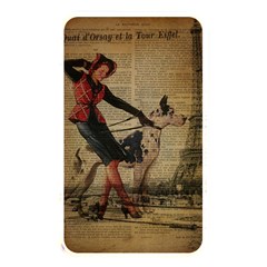 Paris Girl And Great Dane Vintage Newspaper Print Sexy Hot Gil Elvgren Pin Up Girl Paris Eiffel Towe Memory Card Reader (rectangular) by chicelegantboutique