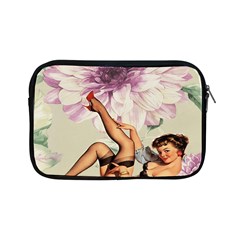 Gil Elvgren Pin Up Girl Purple Flower Fashion Art Apple Ipad Mini Zipper Case by chicelegantboutique