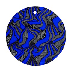 Foolish Movements Blue Round Ornament by ImpressiveMoments