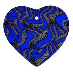 Foolish Movements Blue Heart Ornament by ImpressiveMoments