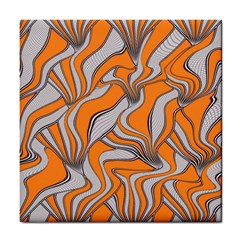 Foolish Movements Swirl Orange Ceramic Tile by ImpressiveMoments