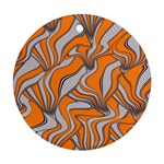 Foolish Movements Swirl Orange Round Ornament Front