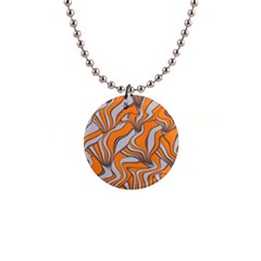 Foolish Movements Swirl Orange Button Necklace by ImpressiveMoments