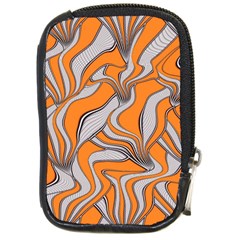 Foolish Movements Swirl Orange Compact Camera Leather Case by ImpressiveMoments