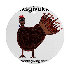Turkey Round Ornament by Thanksgivukkah