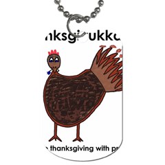 Turkey Dog Tag (one Sided) by Thanksgivukkah