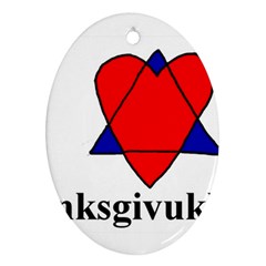 Heartstar Oval Ornament by Thanksgivukkah
