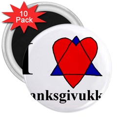 Heartstar 3  Button Magnet (10 Pack) by Thanksgivukkah