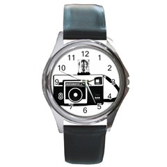 Kodak (3)cb Round Metal Watch (silver Rim) by KellyHazel