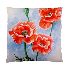 Poppies Cushion Case (single Sided)  by ArtByThree