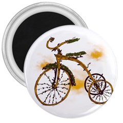 Tree Cycle 3  Button Magnet