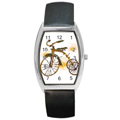 Tree Cycle Tonneau Leather Watch by Contest1753604