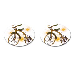 Tree Cycle Cufflinks (oval)