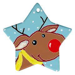 Red Nosey Star Ornament by Contest1720187