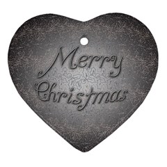 Metal Merry Christmas Heart Ornament (two Sides) by Contest1609615