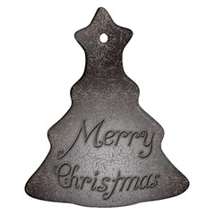 Metal Merry Christmas Christmas Tree Ornament (two Sides) by Contest1609615