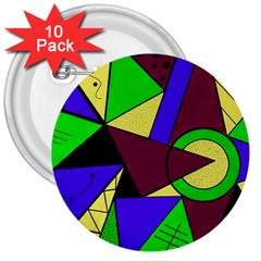 Modern 3  Button (10 Pack) by Siebenhuehner