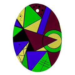 Modern Oval Ornament (two Sides) by Siebenhuehner