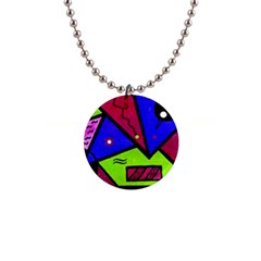 Modern Art Button Necklace by Siebenhuehner