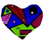 Modern Art 19  Premium Heart Shape Cushion Front