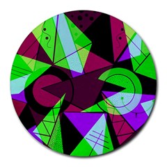 Modern Art 8  Mouse Pad (round) by Siebenhuehner