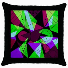 Modern Art Black Throw Pillow Case by Siebenhuehner