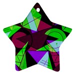 Modern Art Star Ornament (Two Sides) Back