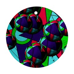 Balls Round Ornament (two Sides) by Siebenhuehner