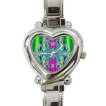 Modern Design Heart Italian Charm Watch  Front