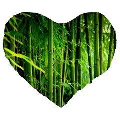 Bamboo 19  Premium Heart Shape Cushion by Siebenhuehner