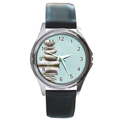 Balance Round Metal Watch (silver Rim) by Siebenhuehner