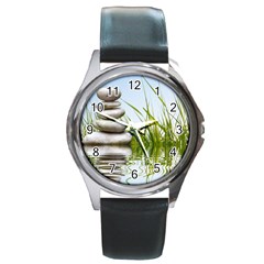 Balance Round Metal Watch (silver Rim) by Siebenhuehner