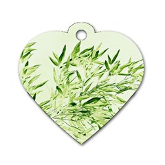 Bamboo Dog Tag Heart (two Sided) by Siebenhuehner