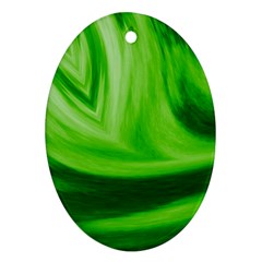 Wave Oval Ornament (two Sides) by Siebenhuehner