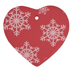 Let It Snow Heart Ornament (two Sides) by PaolAllen