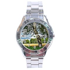 Trees Stainless Steel Watch (men s) by Siebenhuehner